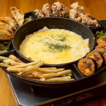 【女性限定】松山横丁フォンデュ付焼鳥・揚げ餃子など全80種以上食べ飲み放題プラン4480→2980円