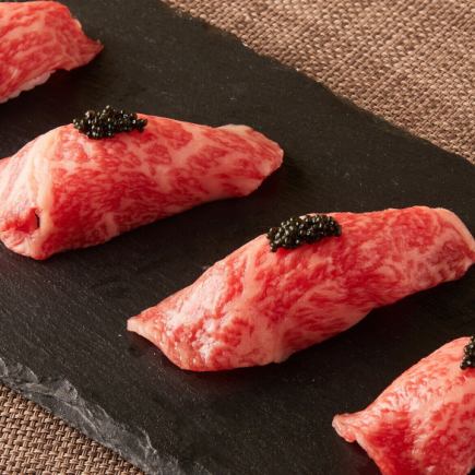 【生ビール含む2H飲み放題付】大海老と旬魚の天ぷら・和牛寿司等9品『響-ひびき-コース』4980円