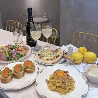 [17:00-] ≪8 dishes in total◇All-you-can-drink included≫Enjoy dinner at Fran cafe◎ 5,500 yen course