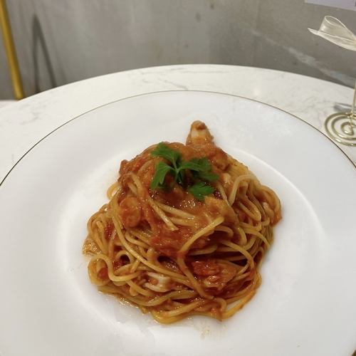 seafood tomato cream pasta
