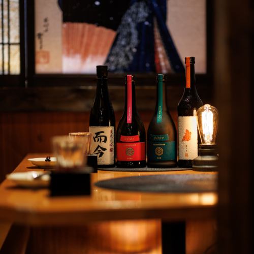 今宵は日本酒と焼酎で乾杯。魚料理が自慢の和食処。