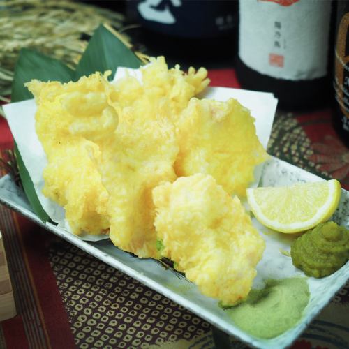 Chicken tempura with yuzu pepper