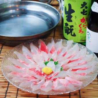 [Various celebrations/farewell parties] Red snapper shabu-shabu/8 dishes/Japanese sake and shochu with hidden sake included/2.5 hours all-you-can-drink 6,480 yen