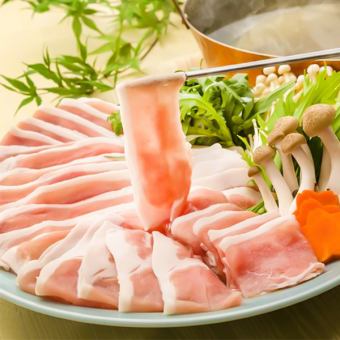 【超值】5種鮮魚生魚片拼盤/三元豬肉涮鍋/共8道菜品/2小時無限暢飲3,980日元