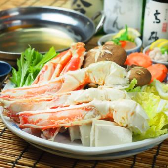 【本タラバ鍋Plan/日本酒焼酎50種類付き】朝〆鮮魚のお造り5種付き/全7品/2.5時間飲み放題7980円