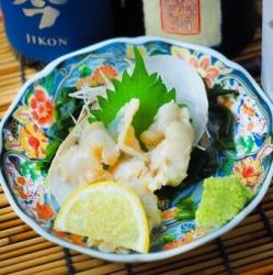 活 ほっき貝のお刺身（Live Surf Clam Sashimi）