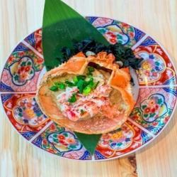 蟹味噌の甲羅焼き1個（Grilled Crab Miso in Shell - 1 Piece）