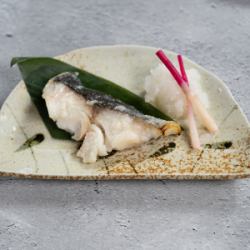 Today's fresh fish, marinated in koji and grilled.