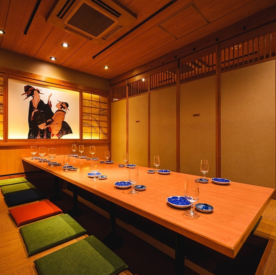10名以上で使える完全個室。海鮮居酒屋 丸安水産 新宿店