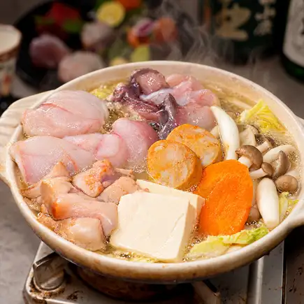 【3小時暢飲】7道菜套餐，包括安康魚火鍋和5種新鮮刺身【適合70人以下的小團體】