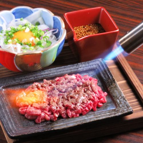 Japanese black beef roasted yukhoe