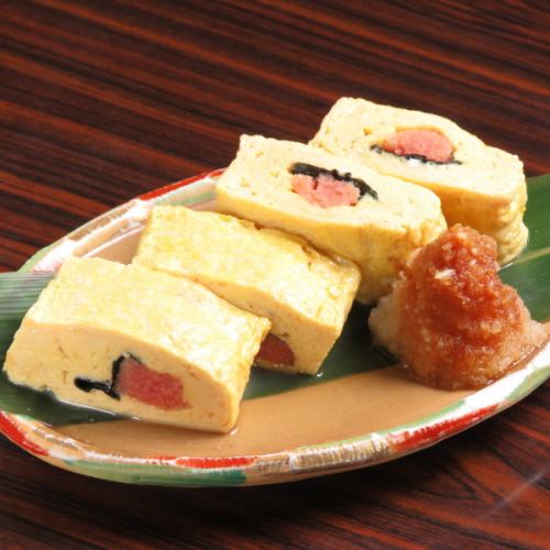 Rolled egg with dashi (Mentaiko)