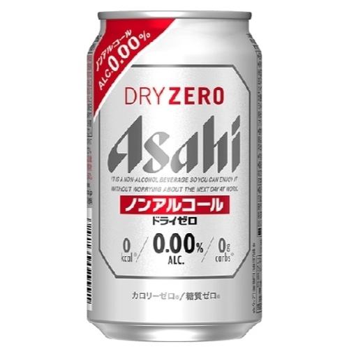 Asahi Dry Zero can 350ml 400 yen (tax included)