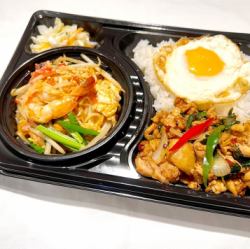 Gapao & Pad Thai Bento