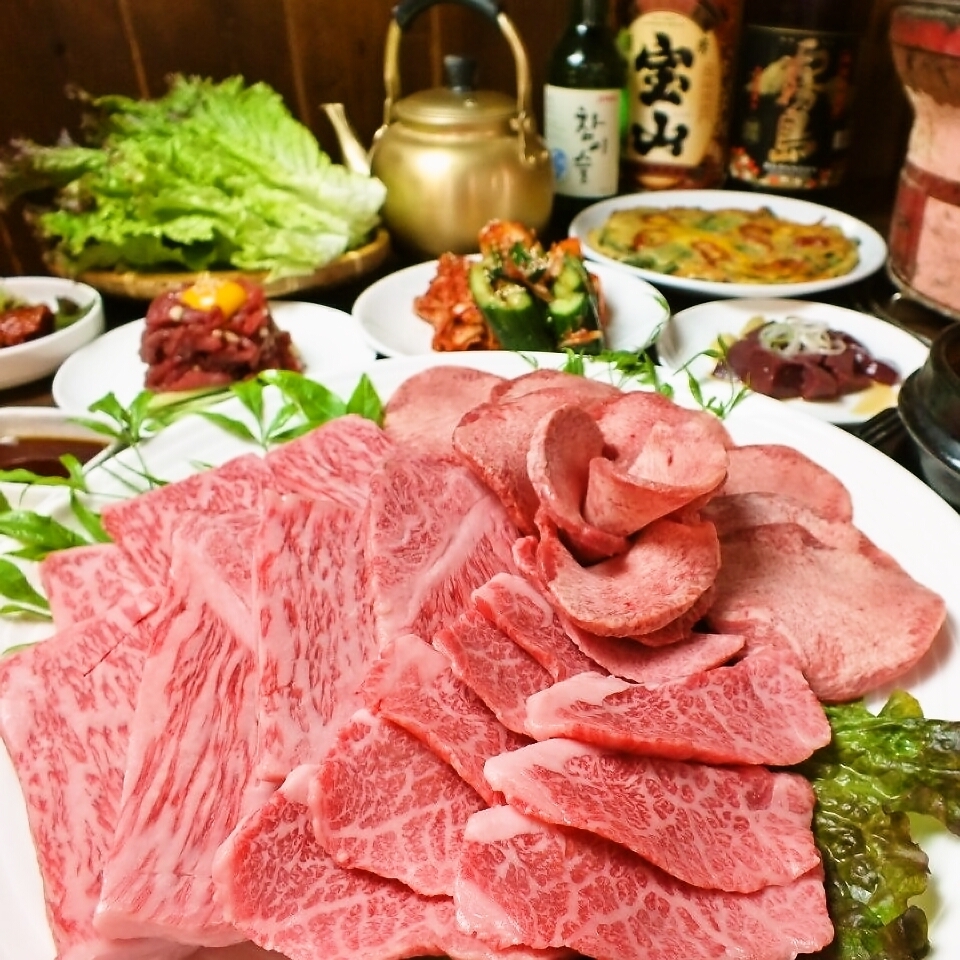 [Women: ¥3480 / Men: ¥3980] All-you-can-eat of 70 dishes including meat and Korean food ☆ 24H