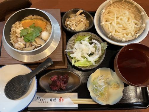 ミニ鶏釜飯とうどんセット