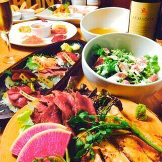 ★人気★　お肉を楽しむコース！和牛炙りユッケ丼を堪能♪