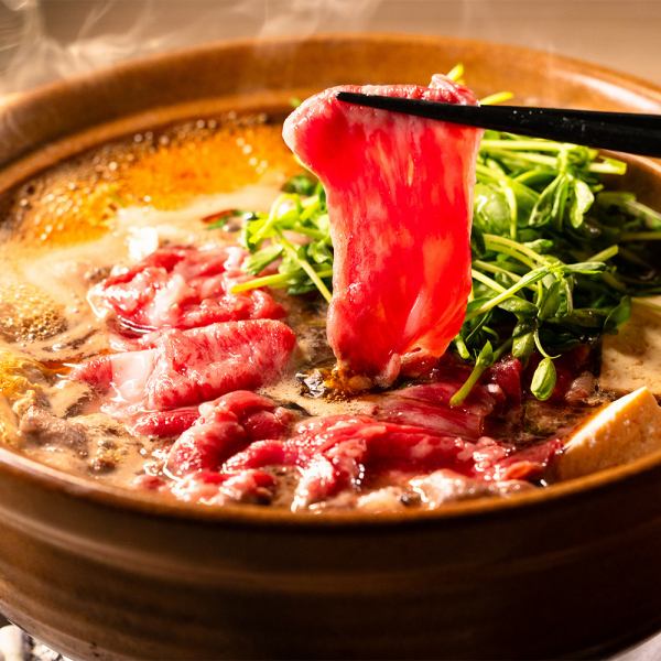 ◇庆功套餐◇ 黑毛和牛寿喜烧&蓝鳍金枪鱼【共10道菜品、2.5小时无限畅饮/5,000日元】