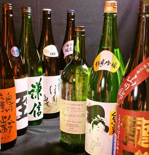 A wide variety of local sake!