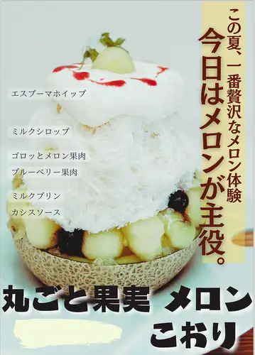 【数量限定】丸ごと果実 メロンこおり
