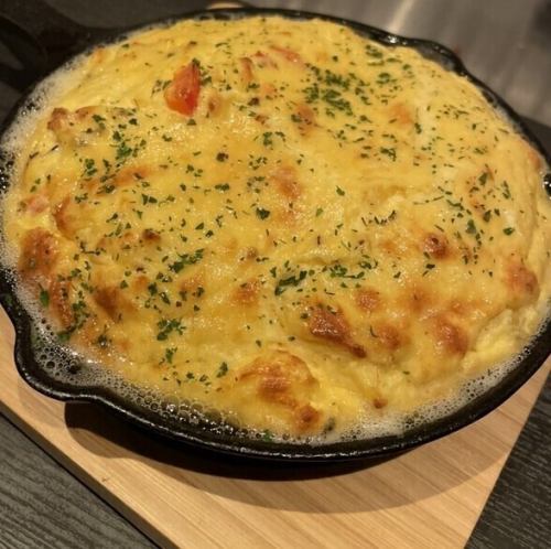 Truffle-flavored oven omelette