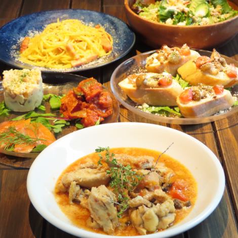 【人気No.1】『gu famigliaスタンダードコース』当店の人気メニューに2時間飲み放題付き★