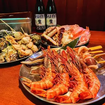 【夏季限定/ゆめじの屋上】海鮮BBQ牡蠣のカンカン焼き付き 2時間飲み放題コース⇒5950円(税込)