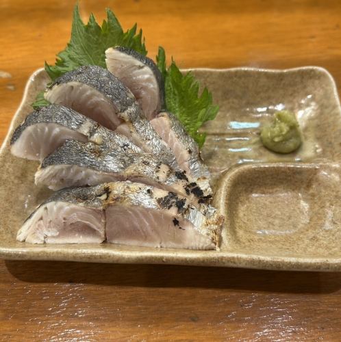 Grilled Spanish mackerel sashimi