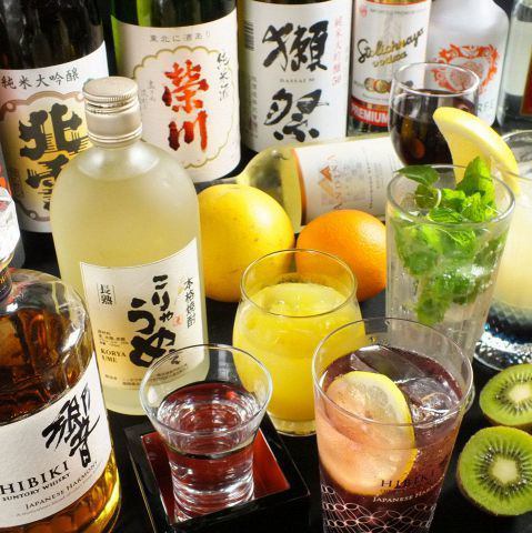 We offer local sake and local shochu collected from all over the country ♪