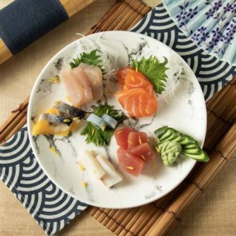 夏季限定【涼コース】 3時間飲み放題付き　お刺身2種 胡麻ダレそうめん チキン南蛮など 全9品