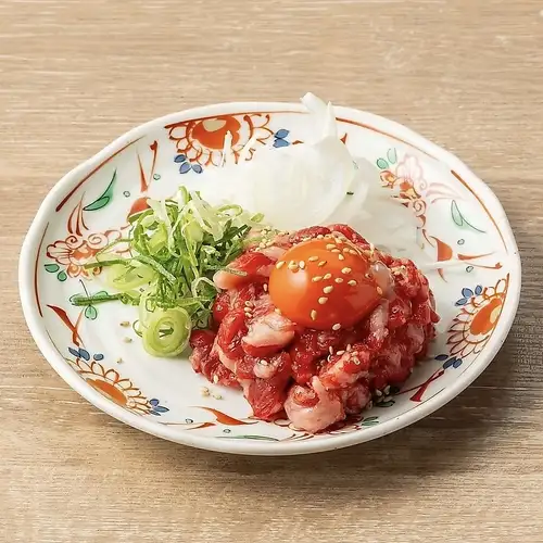 Seared beef yukke