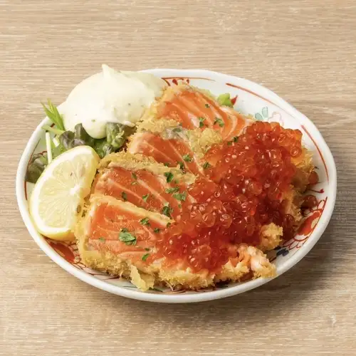 Parent and child salmon rare cutlet