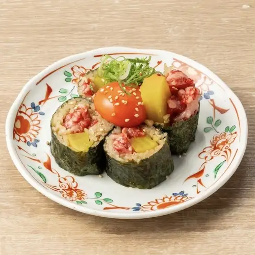 I choose you (the egg yolk)! Meat and egg roll