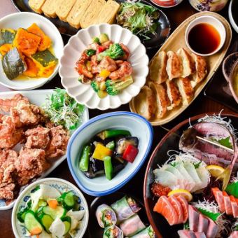 【毎日3H食べ飲み放題】★豪華コ-ス★刺身+もつ鍋+生ビール付食放&150種飲放5600⇒5000円税込
