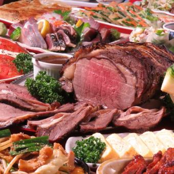 【3H食飲放題】宴会コ-ス★もつ鍋+和牛ステーキ＋生ビール付食放&150種飲放6900⇒6000円税込