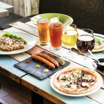 [For 3 or more people] Standard course with 7 dishes including popular dishes, all-you-can-drink craft beer, and a choice of main dish