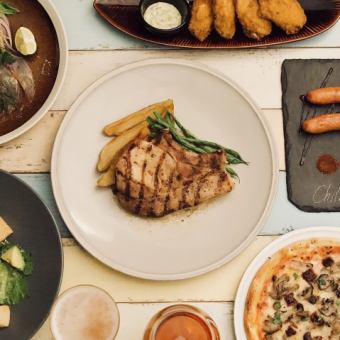 【3人以上】包含人气料理等7道菜品、精酿啤酒无限畅饮、主菜任选的标准套餐