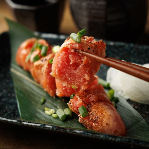 Broiled marinated cod roe