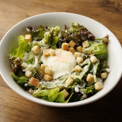 Warm ball Caesar salad
