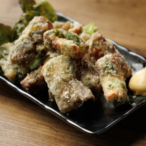 Isobe fried fish sausage