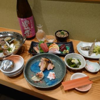【税込5000円】旬を楽しむデザート付き料理と東北6県飲み比べ飲み放題コース