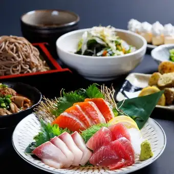  【飲み放題付き◆～信州～郷土めぐりコース全7品4000円(税込)】お刺身・〆信州そばなど
