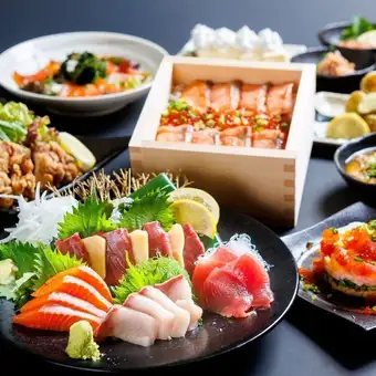  【飲み放題付き◆城下の灯～信州絢爛～コース 全8品6000円(税込)】馬刺しの紅白盛など