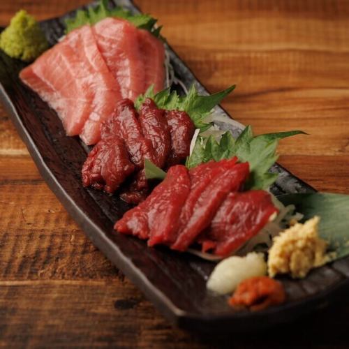 馬刺しと鮮魚の盛り合わせ