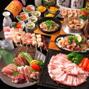 ☆Reservations accepted the day before☆《Luxury Plan》Eat as much Satsuma Jidori chicken as you like! Jidori hotpot♪ All 9 dishes and 2 hours of all-you-can-drink for 6,000 yen