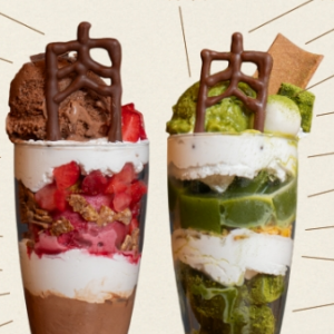 福パフェ 2種(福パフェラズベリーショコラ/福パフェ抹茶)