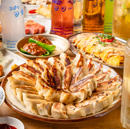 12/10～【5,300円コース】料理7品2時間飲み放題付★焼き餃子、鉄板ジンギスカン等！＜忘年会＞