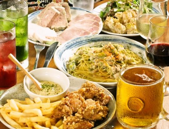 ２H飲み放題付◆全9品『加美屋式からあげプラン』4000円