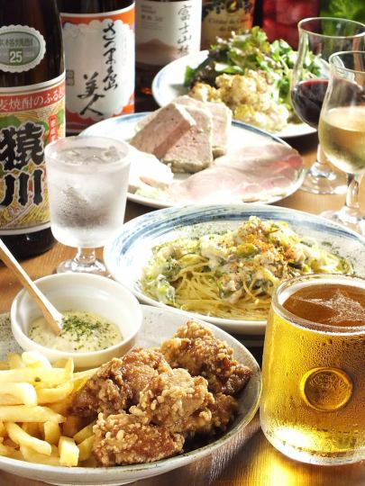 【8名以上で！6000円→5500円!!】クラフトビール全樽飲み放題付◆全9品『からあげ食べ放プラン』