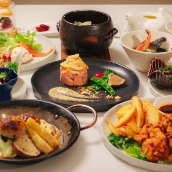「美食プラン」（2.5hノンアルフリードリンク付）